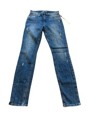 Socialite Manhattan Skinny Jeans Twig Distressed Dark Wash Denim Size 29 NWT